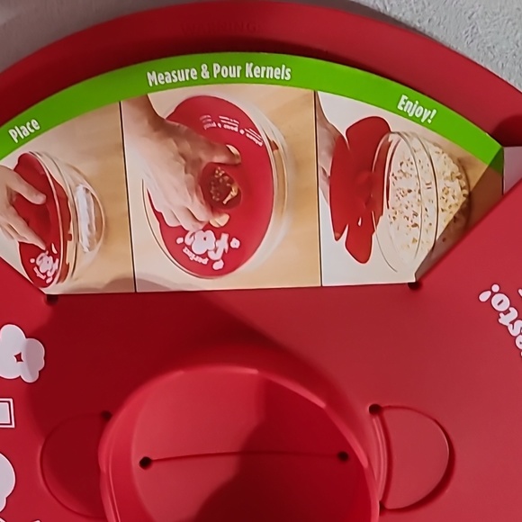 PROGRESSIVE PREP SOLUTIONS RED PERFECT POP MICROWAVE POPCORN MAKER - Picture 3 of 9